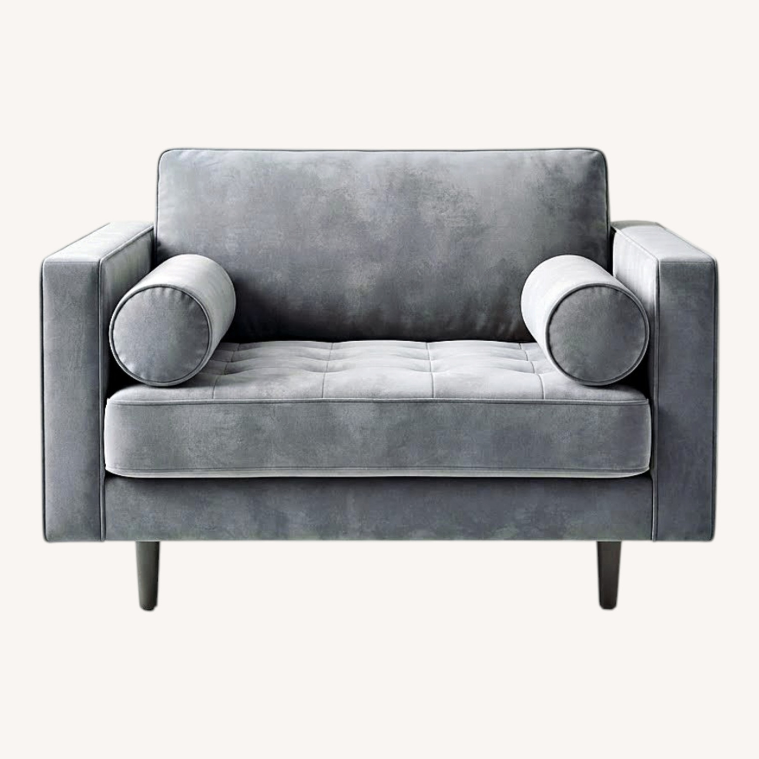 Light Gray Fabric Accent Chairs - Set of 2 - image-0