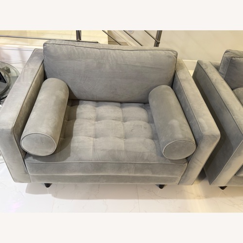 Used Light Gray Fabric Accent Chairs for sale on AptDeco