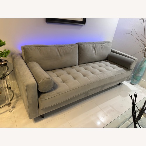 Used Light Gray Fabric 3+ Seater Sofa for sale on AptDeco