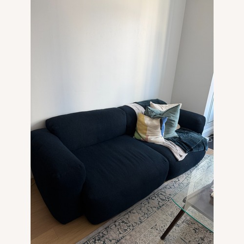 Used Hay Mags Soft Low Navy Blue Fabric 3+ Seater Sofa for sale on AptDeco
