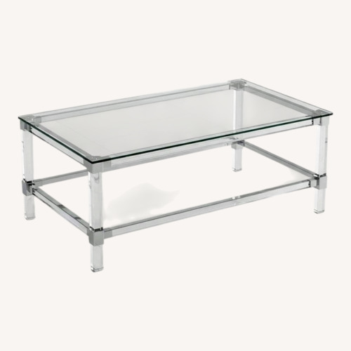 Used Transparent Glass Coffee Table for sale on AptDeco