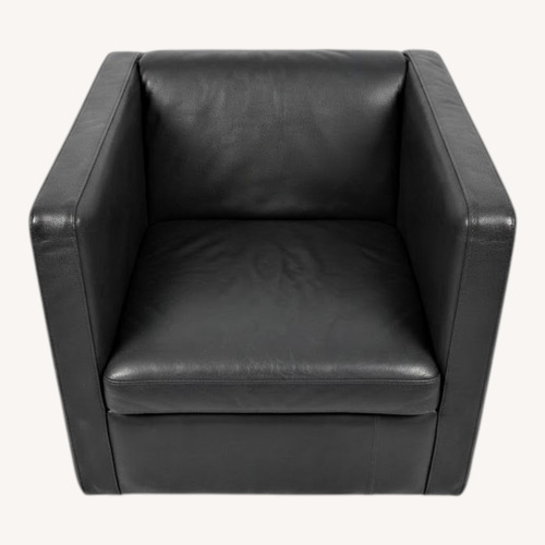Used Dark Gray Leather Armchair for sale on AptDeco
