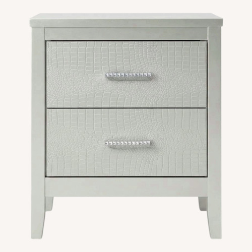 Used Signature Design Olivet Silver Wood Nightstands for sale on AptDeco