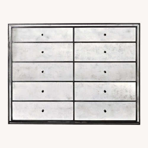 Used Restoration Hardware Strand Mirrored 10-Drawer Dresser for sale on AptDeco
