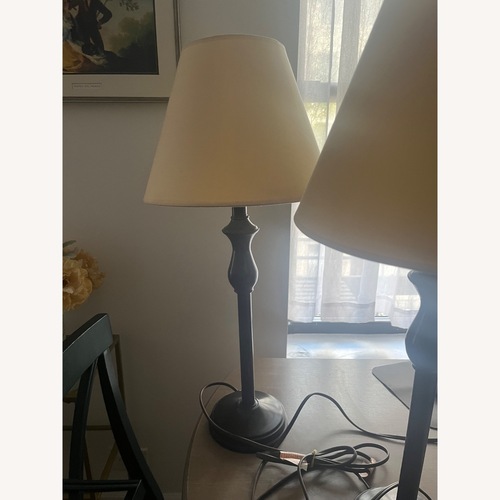 Used Set of Two Dark Brown Table Lamps for sale on AptDeco