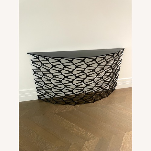 Used Uhuru Design Fenced in Demilune Console Table for sale on AptDeco