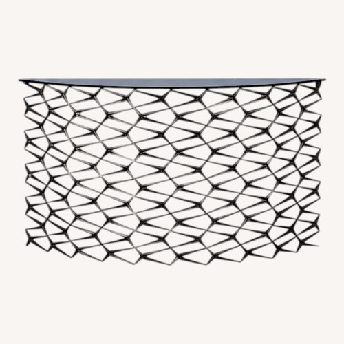 Used Uhuru Design Fenced in Demilune Console Table for sale on AptDeco