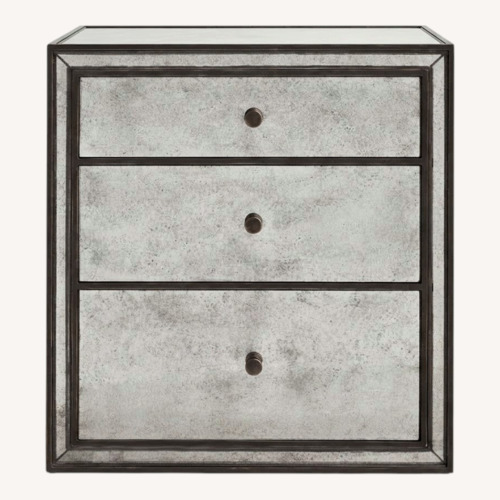 Used Restoration Hardware Strand Mirrored Closed Nightstands (Pair)   for sale on AptDeco