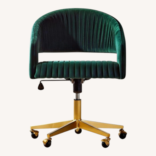 Used CB2 Green Velvet Office Chair for sale on AptDeco