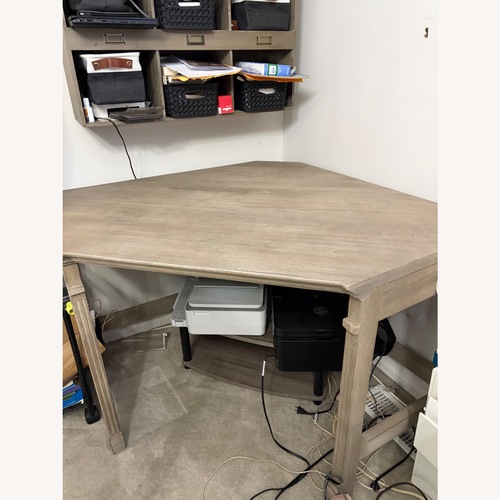 Used Pottery Barn Corner Wood Desk  for sale on AptDeco