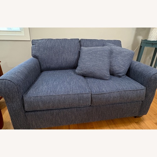 Used Walter E. Smithe Blue Fabric Loveseat for sale on AptDeco