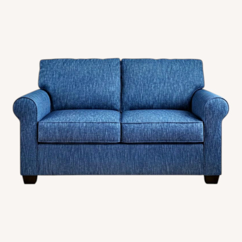 Used Walter E. Smithe Blue Fabric Loveseat for sale on AptDeco
