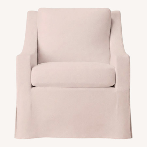 Used Restoration Hardware Pink Armchair + Ottoman for sale on AptDeco