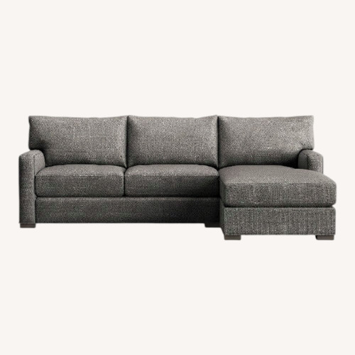 Used Crate & Barrel Light Gray 2 Piece Sectional for sale on AptDeco