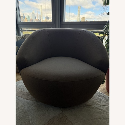 Used Restoration Hardware Lecco Swivel Chair Holland & Sherry Wool for sale on AptDeco