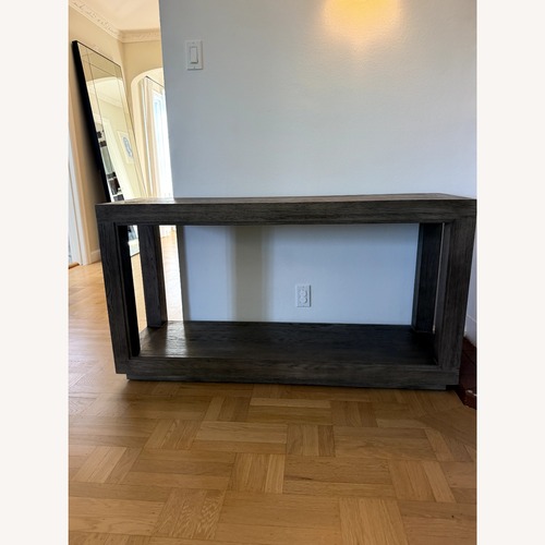 Used Restoration Hardware Gray Oak Console Table for sale on AptDeco