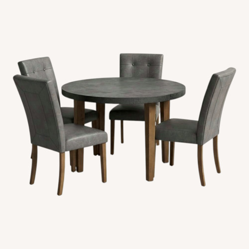 Used Steve Silver Co. Dark Gray Wood/Marble Dining Set for sale on AptDeco