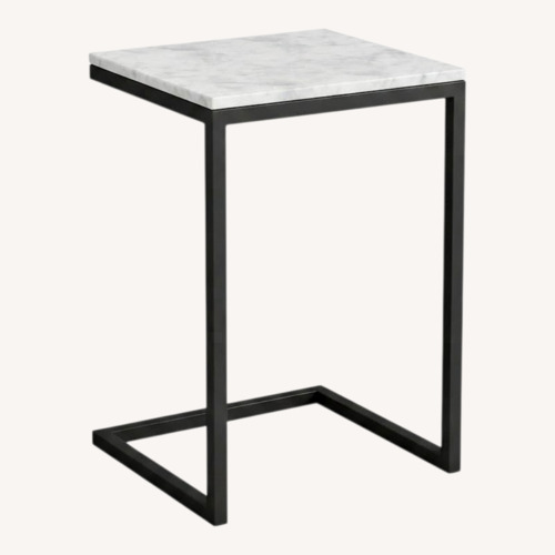 Used Room & Board Parsons White Ceramic Side Table for sale on AptDeco