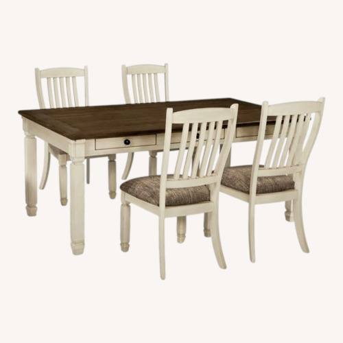 Used Ashley Light Brown Wood Dining Set for sale on AptDeco
