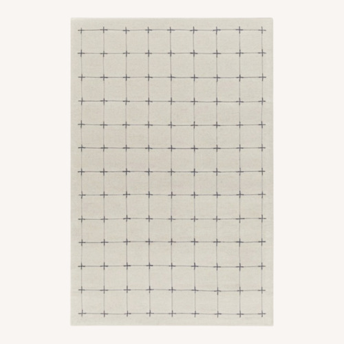Used AllModern White Wool Area Rug 8' x 10' for sale on AptDeco