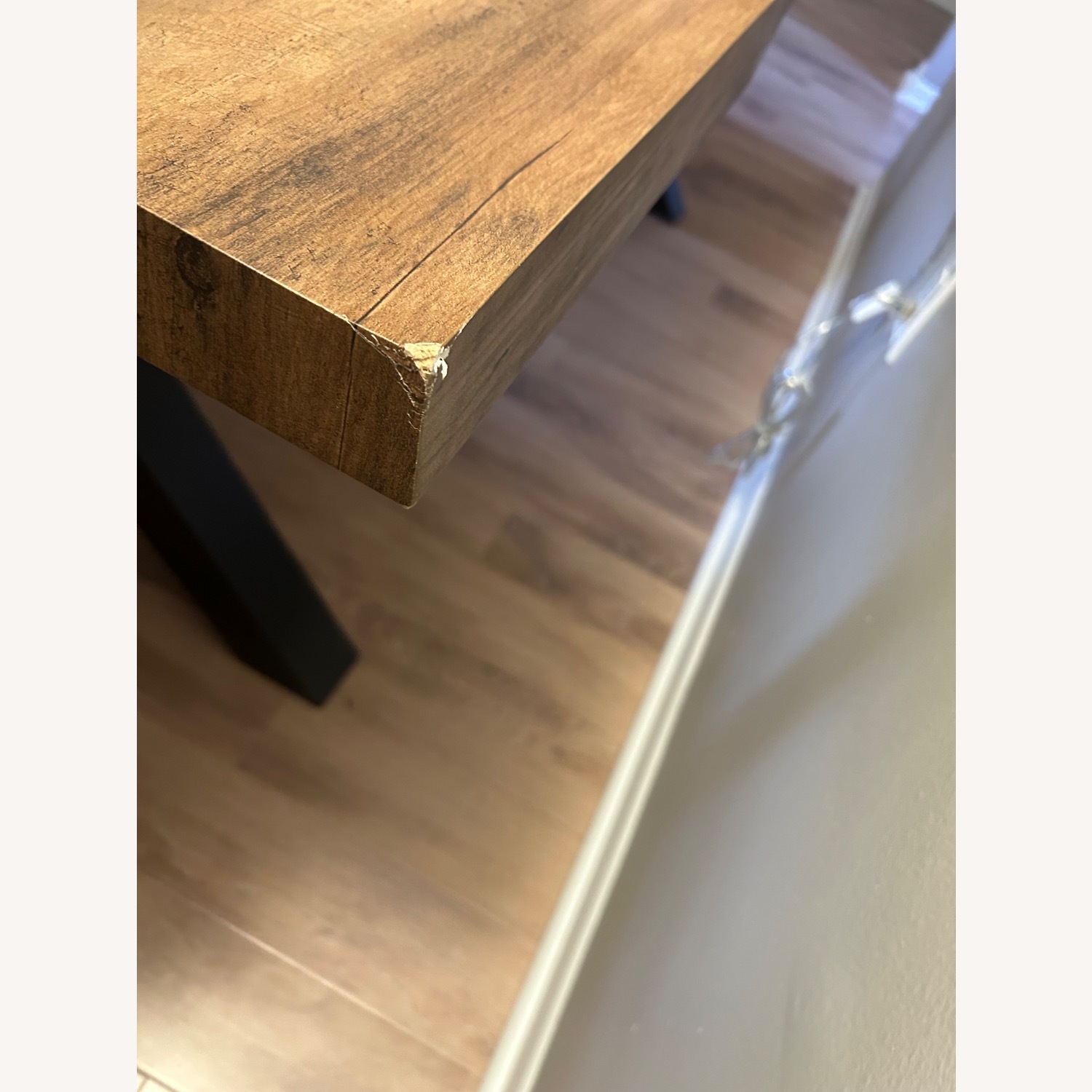 Dark Brown Wood Dining Table - image-4