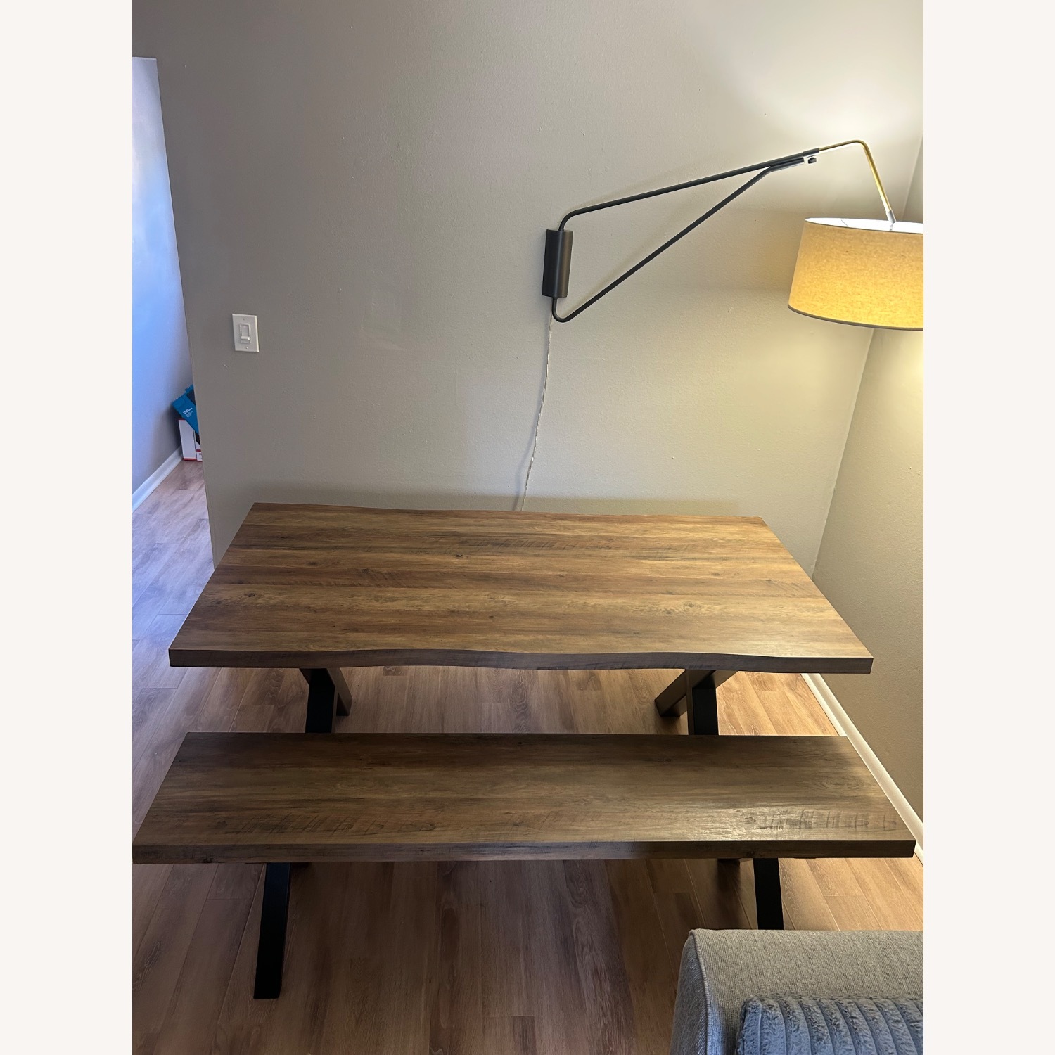 Dark Brown Wood Dining Table - image-2