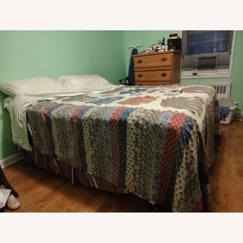 Used Raymour & Flanigan Black Metal Full Bed for sale on AptDeco