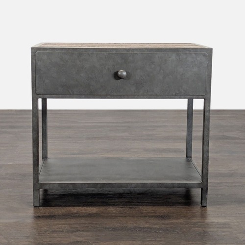 Used Pottery Barn Big Daddy's Antiques Metal Nightstand for sale on AptDeco