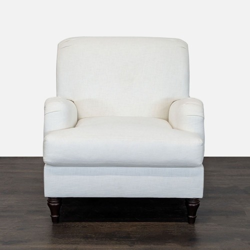 Used Pottery Barn Classic White Lounge Chair for sale on AptDeco