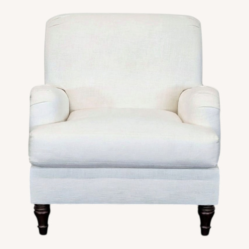 Used Pottery Barn Classic White Lounge Chair for sale on AptDeco