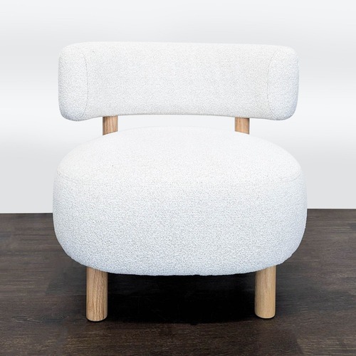 Used IKEA Stockholm Modern Lounge Chair in White Boucle for sale on AptDeco