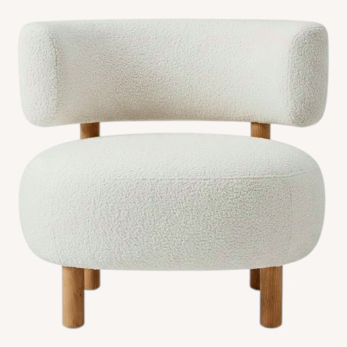 Used IKEA Stockholm Modern Lounge Chair in White Boucle for sale on AptDeco