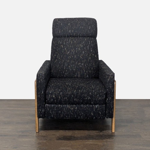 Used West Elm Modern Black Fabric Recliner Lounge Chair for sale on AptDeco