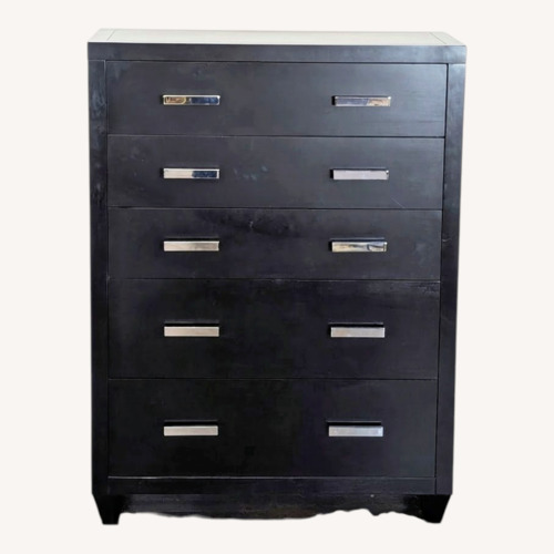 Used Pottery Barn Modern Black 5-Drawer Dresser for sale on AptDeco