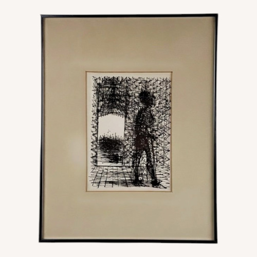 Used Jean Carzou Lithograph with Modernist Figure for sale on AptDeco