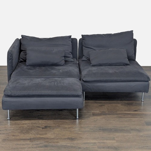 Used IKEA SÖDERHAMN Dark Gray Sectional Sofa with Chaise for sale on AptDeco