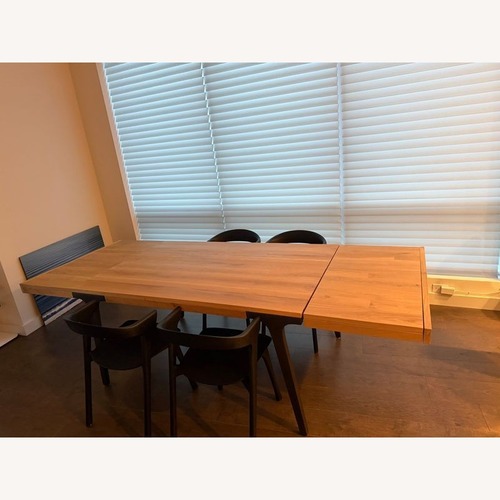 Used Crate & Barrel Lakin Expandable Dining Table for sale on AptDeco