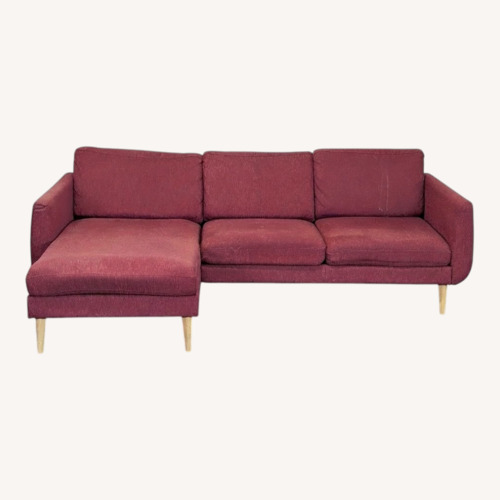 Used IKEA Smedstorp Modern Red Sectional Sofa for sale on AptDeco