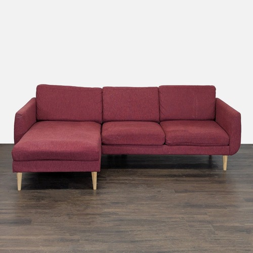 Used IKEA Smedstorp Modern Red Sectional Sofa for sale on AptDeco