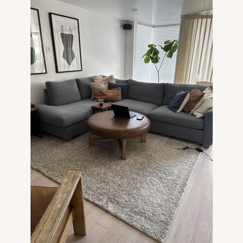 Used Pottery Barn PB Comfort Modern Gray Fabric Sectional for sale on AptDeco