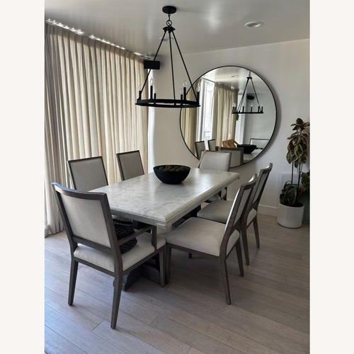 Used Restoration Hardware St. James Marble-Top Dining Set for sale on AptDeco