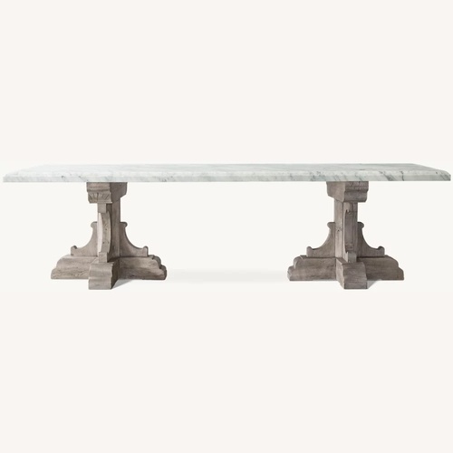 Used Restoration Hardware St. James Marble-Top Dining Set for sale on AptDeco