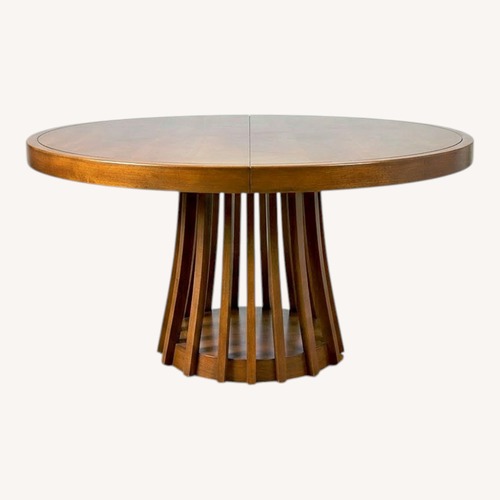 Used Angelo Mangiarotti Natural Wood Dining Table for sale on AptDeco