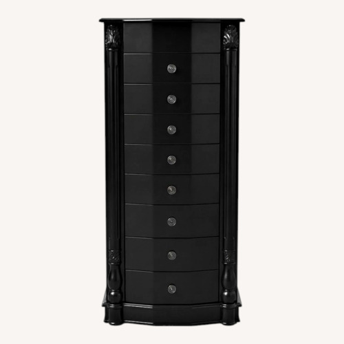 Used Hives and Honey Black Wood Jewelry Armoire for sale on AptDeco