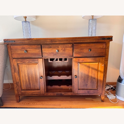 Used Bob's Discount Furniture Dark Brown Sideboard for sale on AptDeco