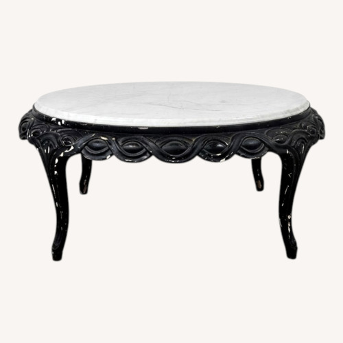 Used Vintage Round Marble Coffee Table for sale on AptDeco