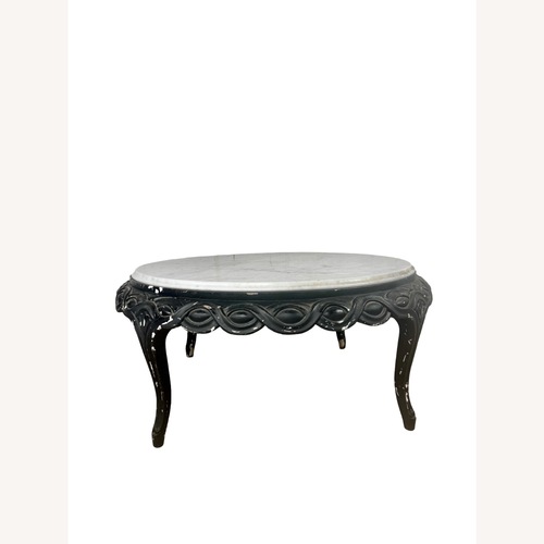 Used Vintage Round Marble Coffee Table for sale on AptDeco