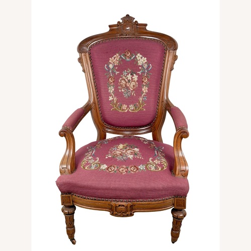 Used Vintage Carved Renaissance Revival Armchair for sale on AptDeco