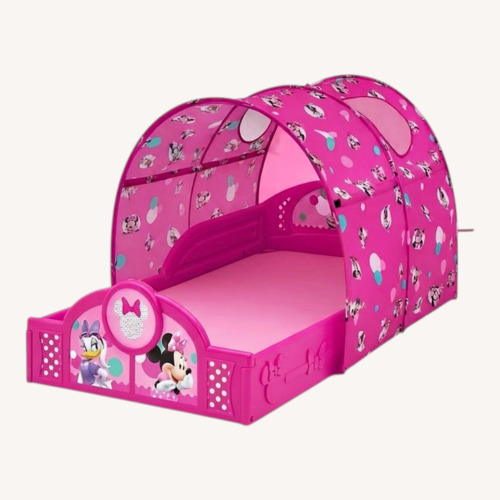 Used Amazon Pink Plastic Twin Bed Mine Mouse for sale on AptDeco