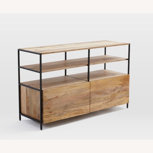 Used West Elm Industrial Solid Wood Modular Media Console for sale on AptDeco